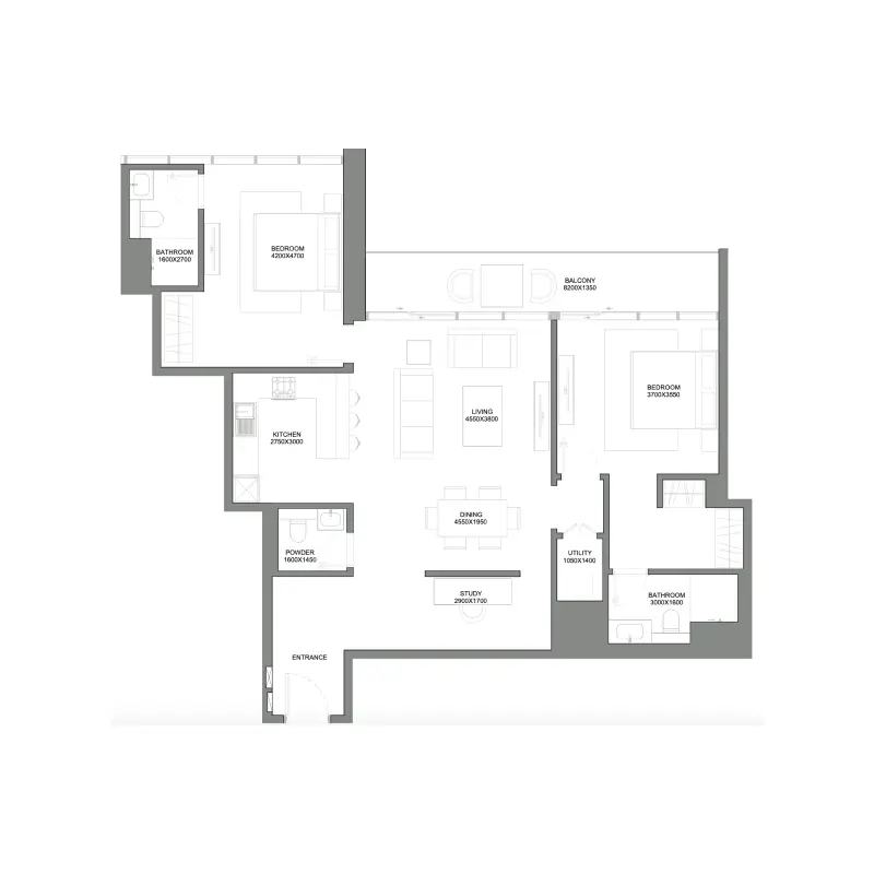 2,5 bedroom