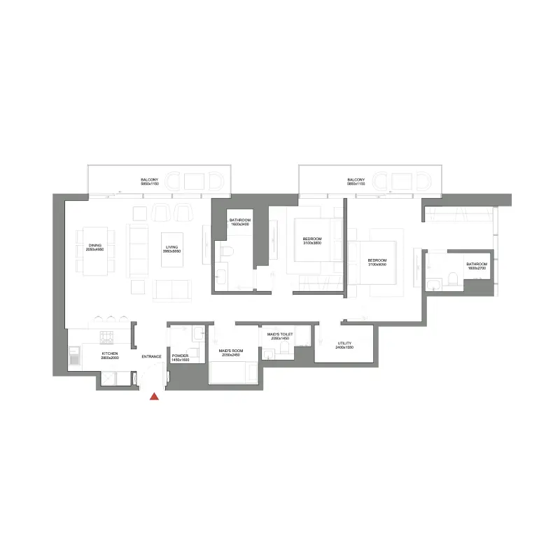 2 bedroom
