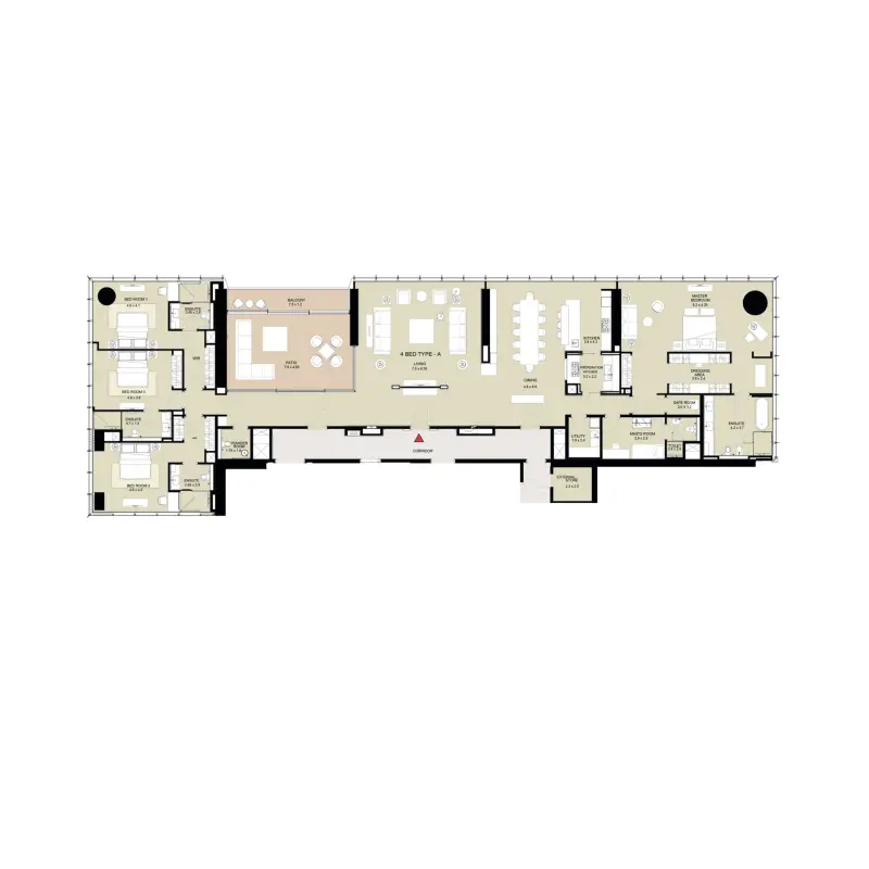 4 bedroom floor plan