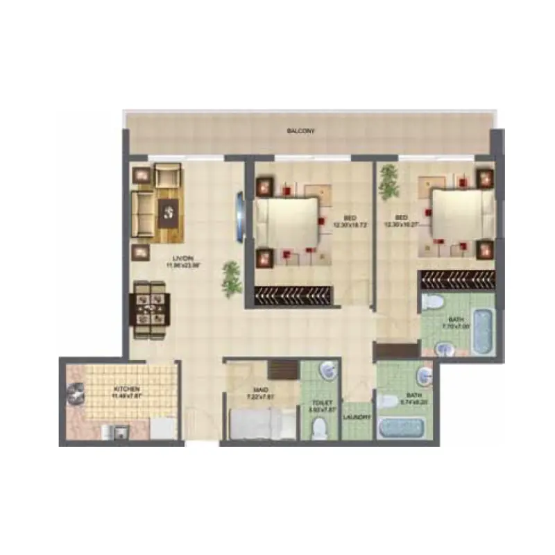 2 bedroom