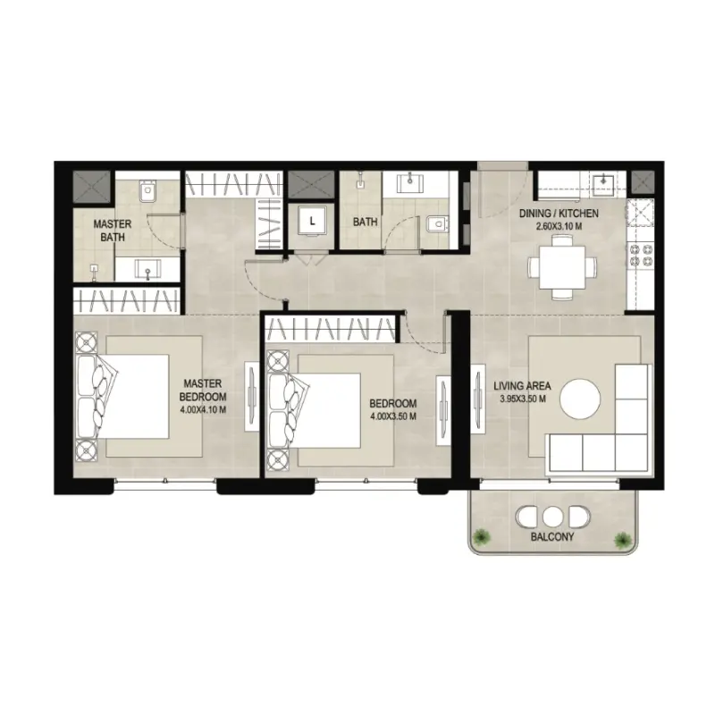 2 bedroom