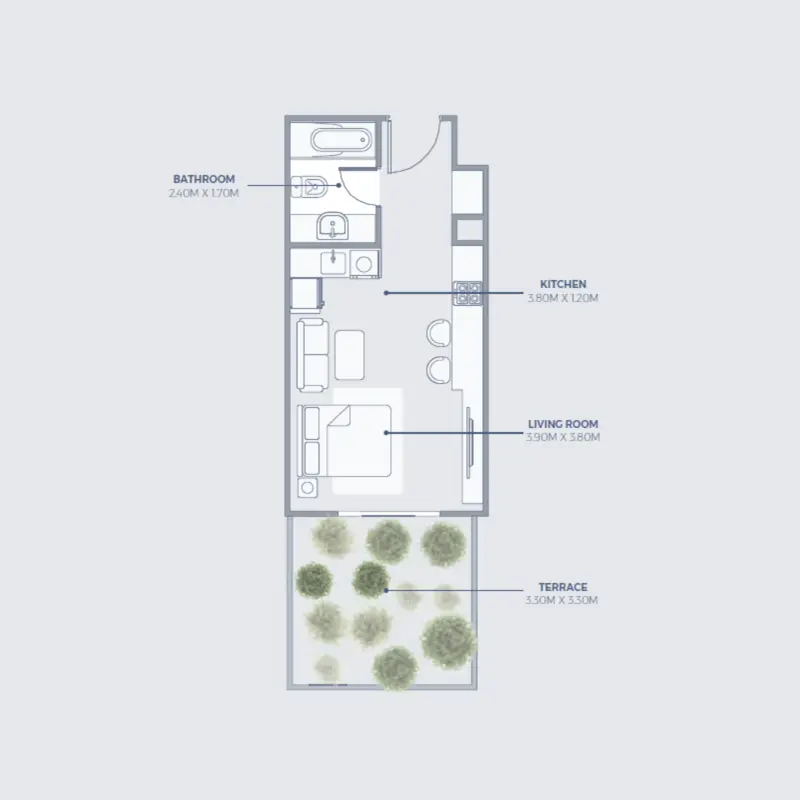 Studio floor plan