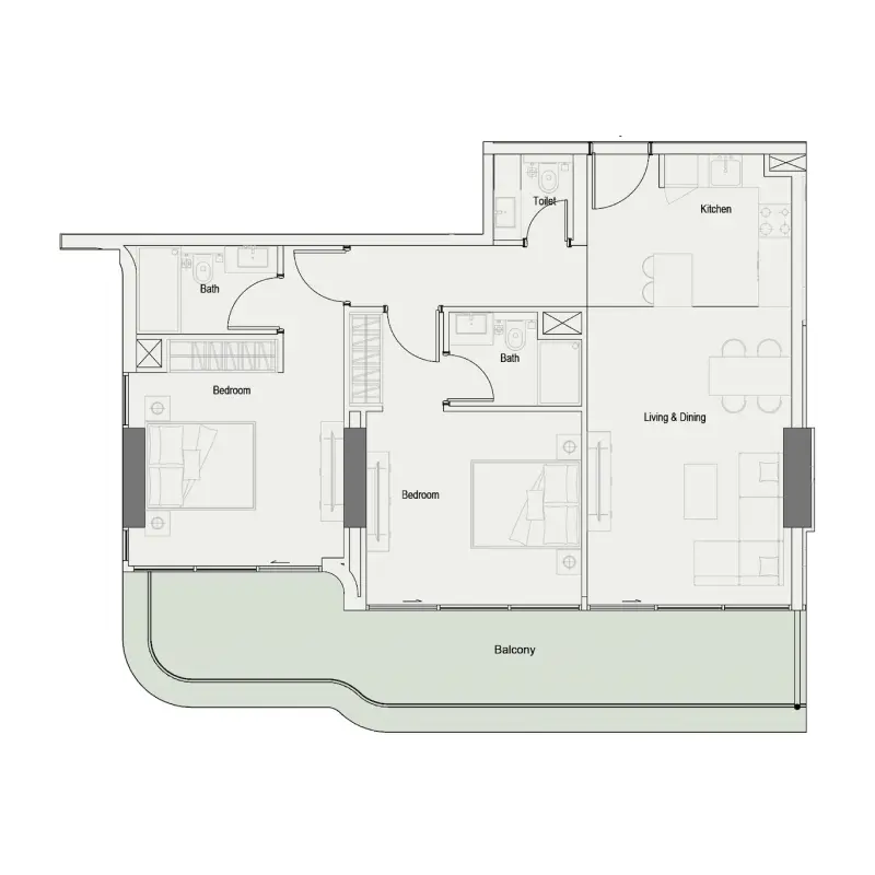 2 bedroom