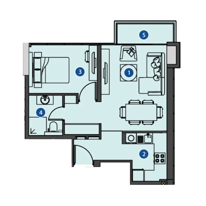 1 bedroom