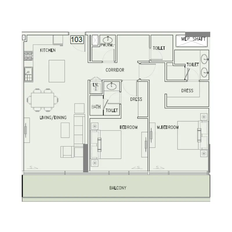 2 bedroom