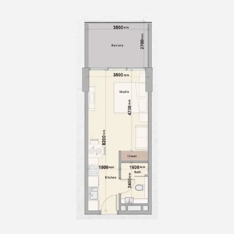 Studio floor plan