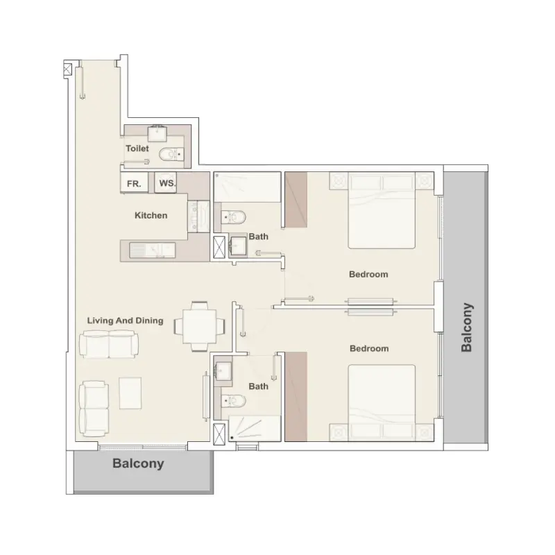 2 bedroom