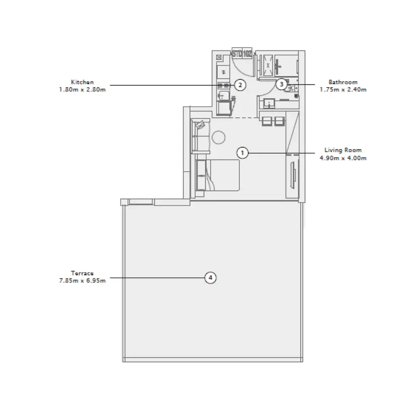 Studio floor plan