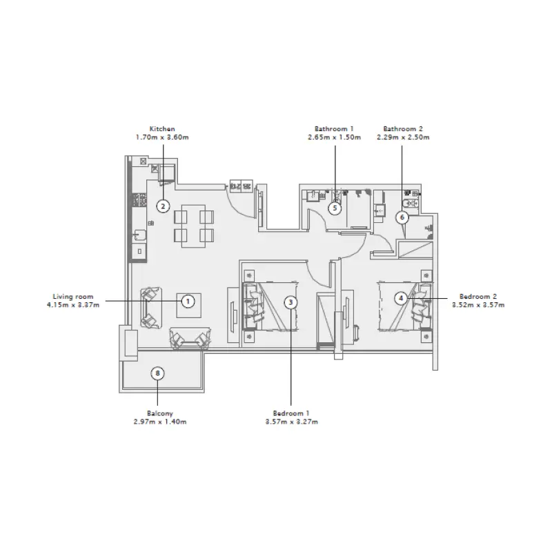 2 bedroom