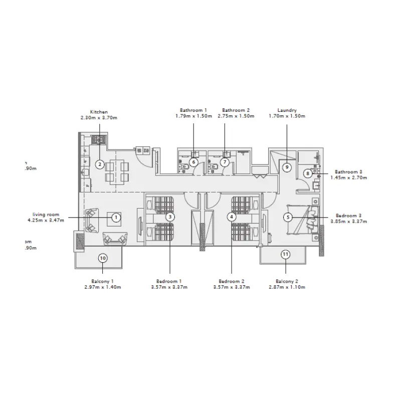 3 bedroom