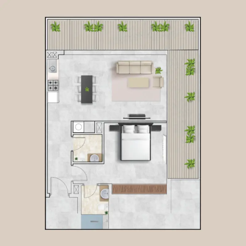 1 bedroom