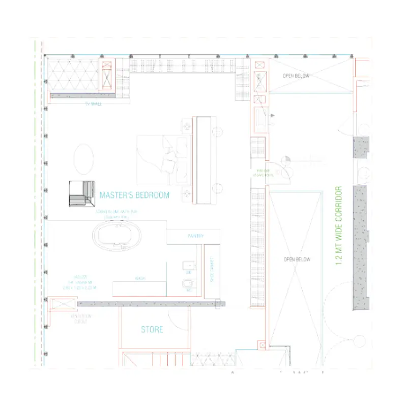 1 bedroom floor plan