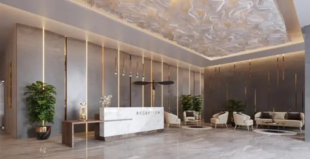 Violet Tower in Jumeirah Village Circle (JVC) by Dubai Investments Real Estate - Lobby Image 3