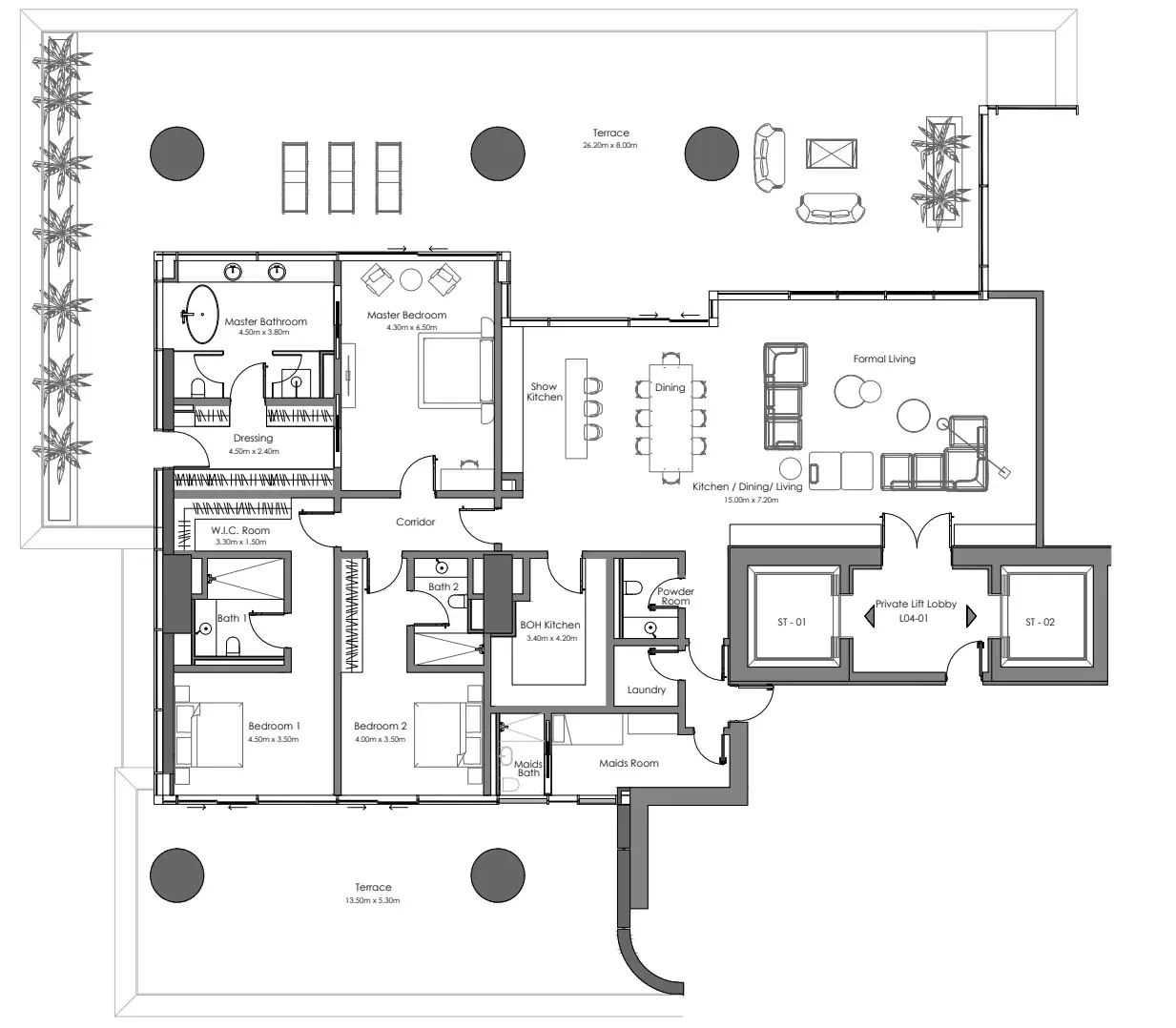 3.5 bedrooms apartments - Vela Dorchester Collection