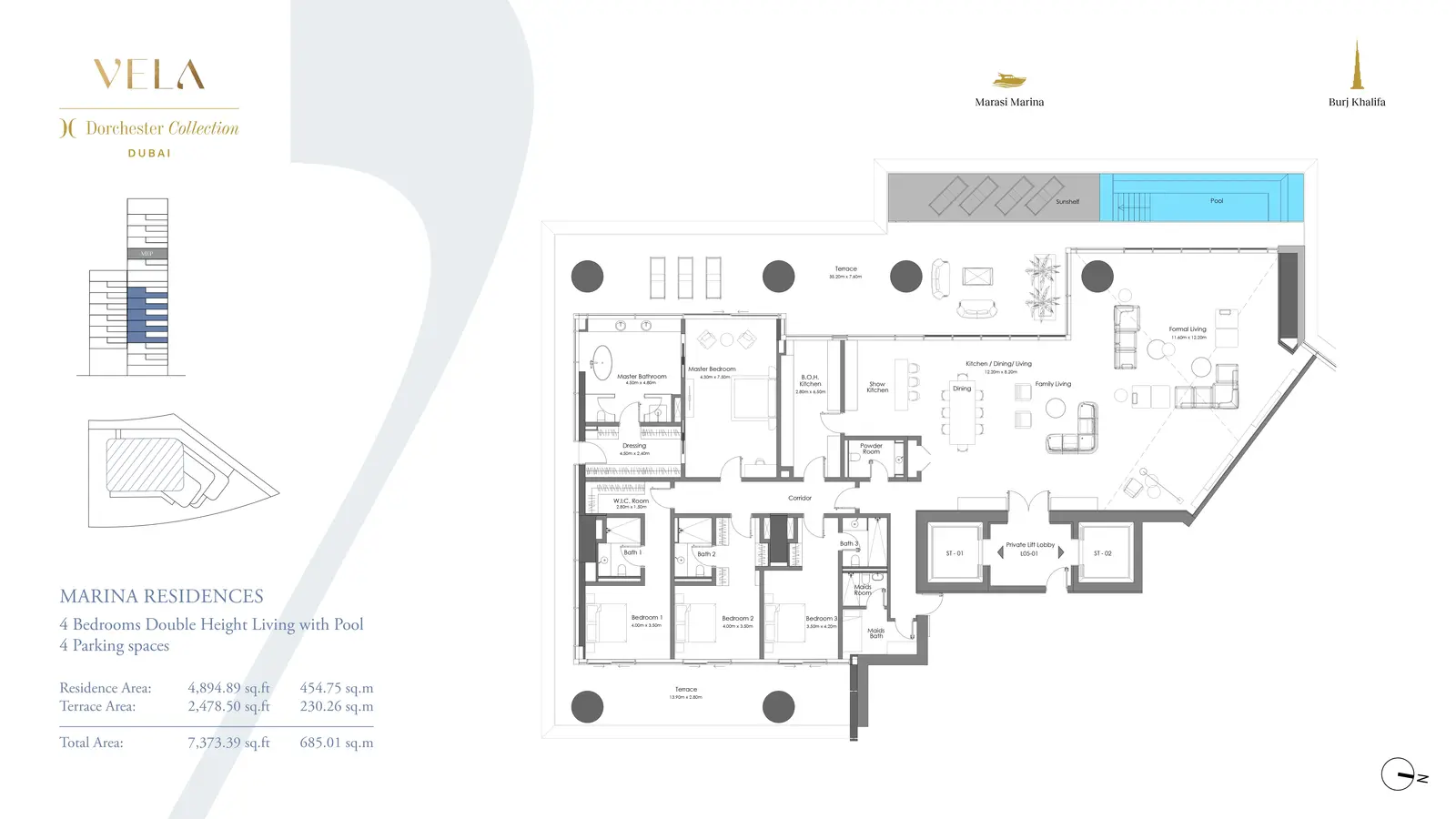 4.5 bedrooms apartments - Vela Dorchester Collection