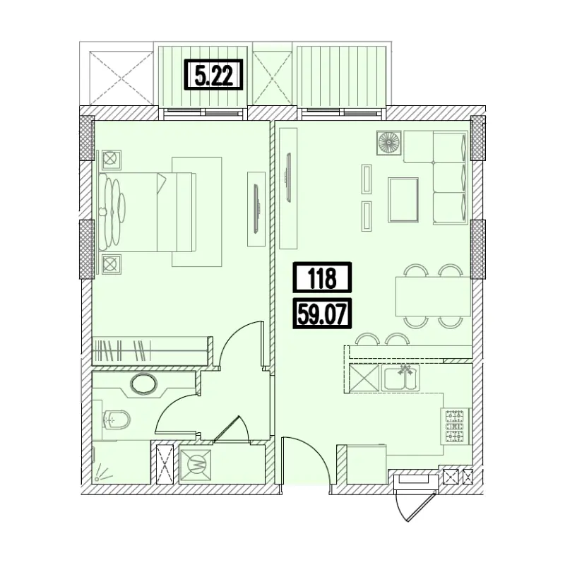 1 bedroom