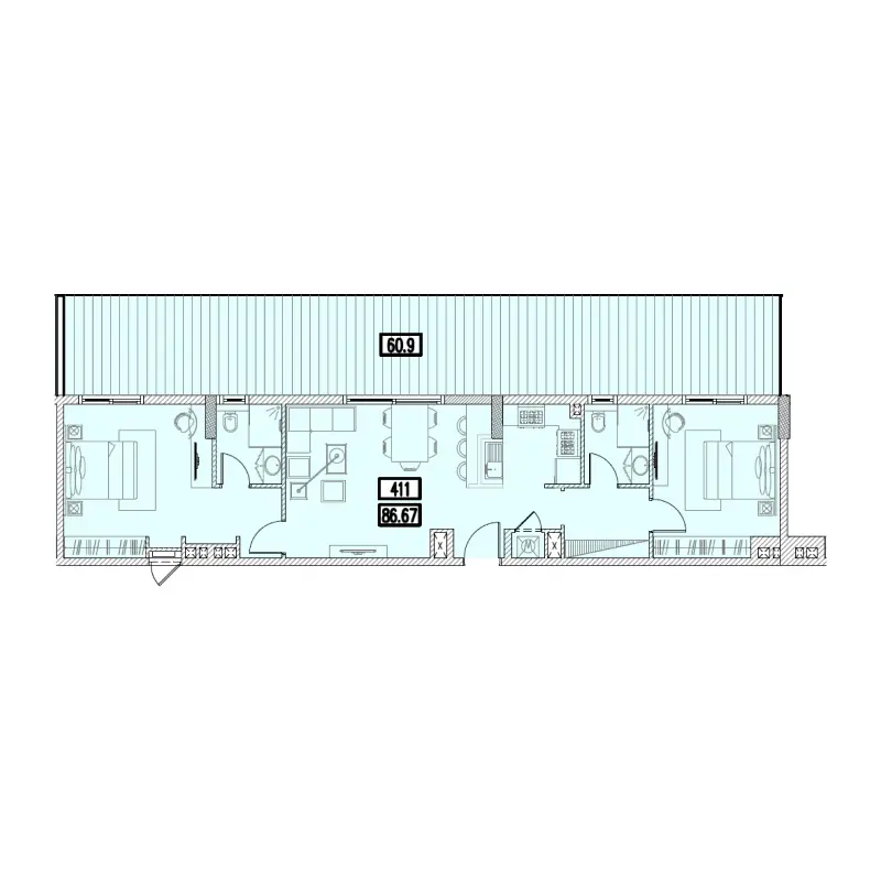 2 bedroom