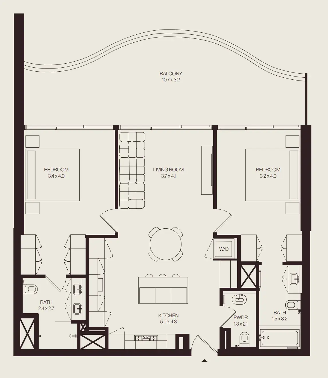 2 Bedrooms apartments - The Weave – Al Ghurair