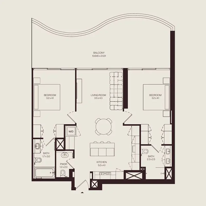 2 bedroom Apartments -  The Weave – Al Ghurair
