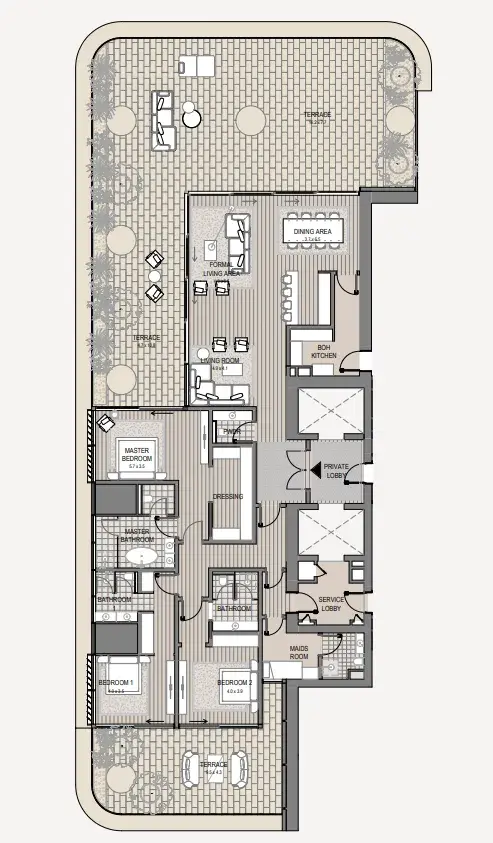 3.5 bedrooms apartments - Vela Viento