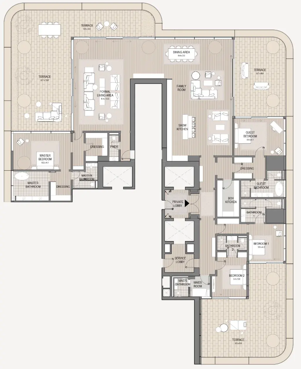 4.5 bedrooms apartments - Vela Viento