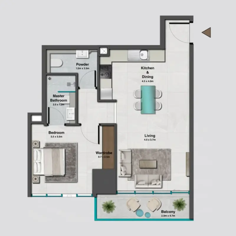 1 bedroom