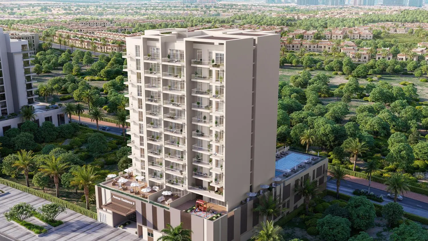 Avenue Residence 8 in Al Furjan by NABNI - Exterior Image 1