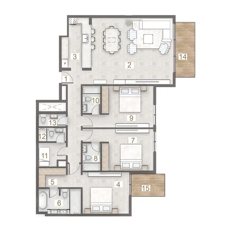 3 bedroom Apartments -  Avenue Residence 8