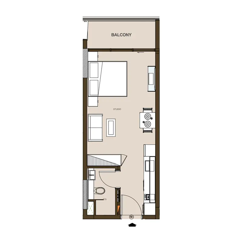 Studio Apartments floor plan