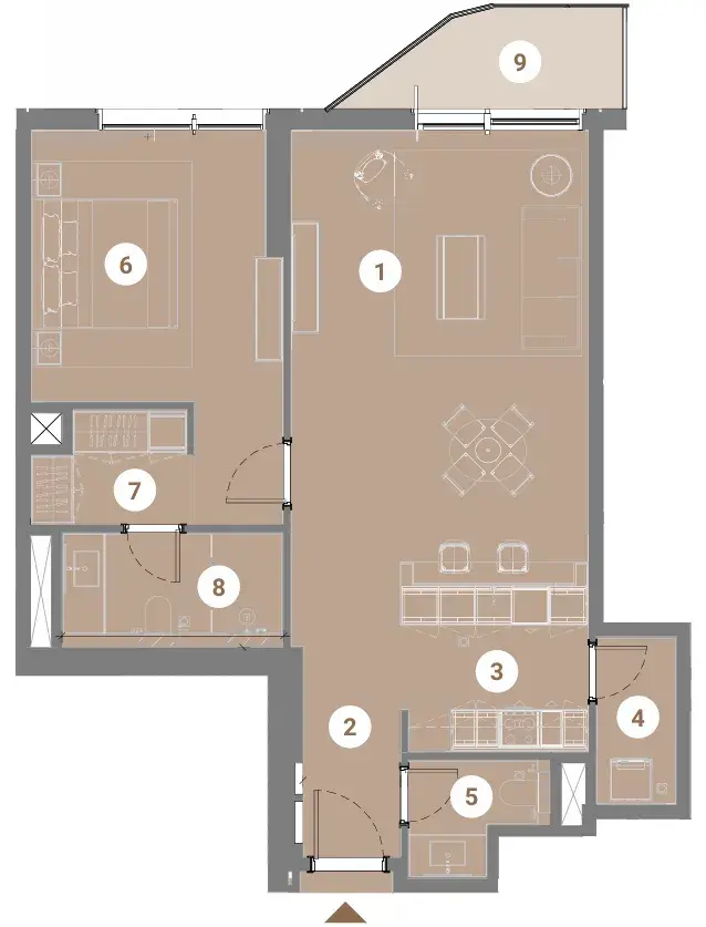1 Bedroom apartments - Takaya
