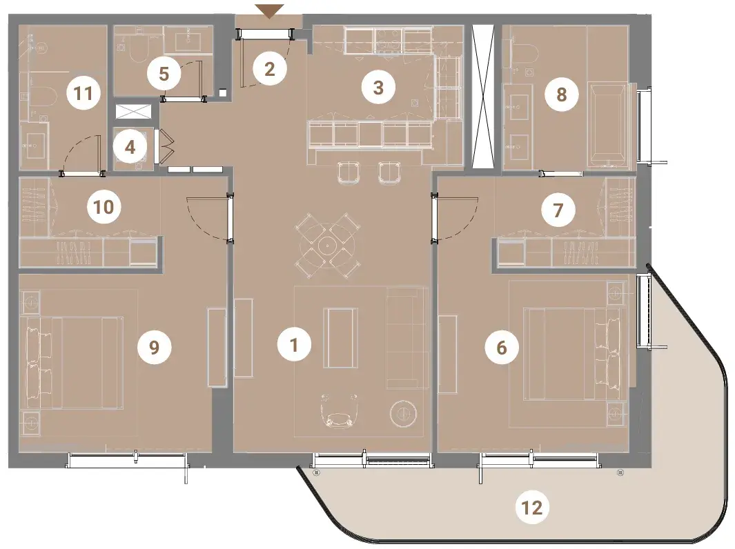 2 Bedrooms apartments - Takaya