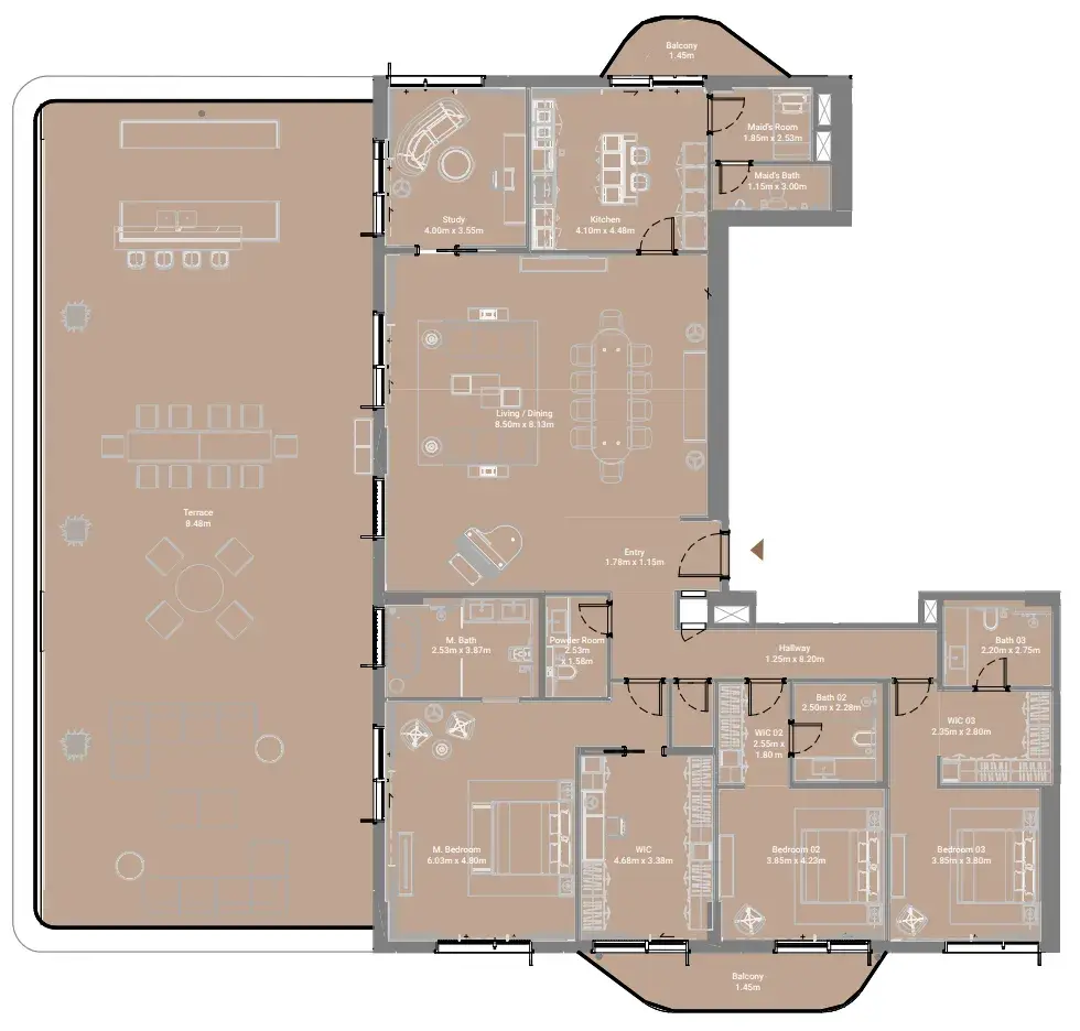 3 Bedrooms penthouse - Takaya