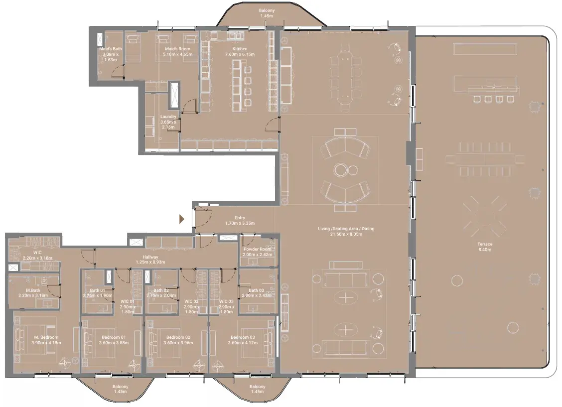 4 Bedrooms penthouse - Takaya