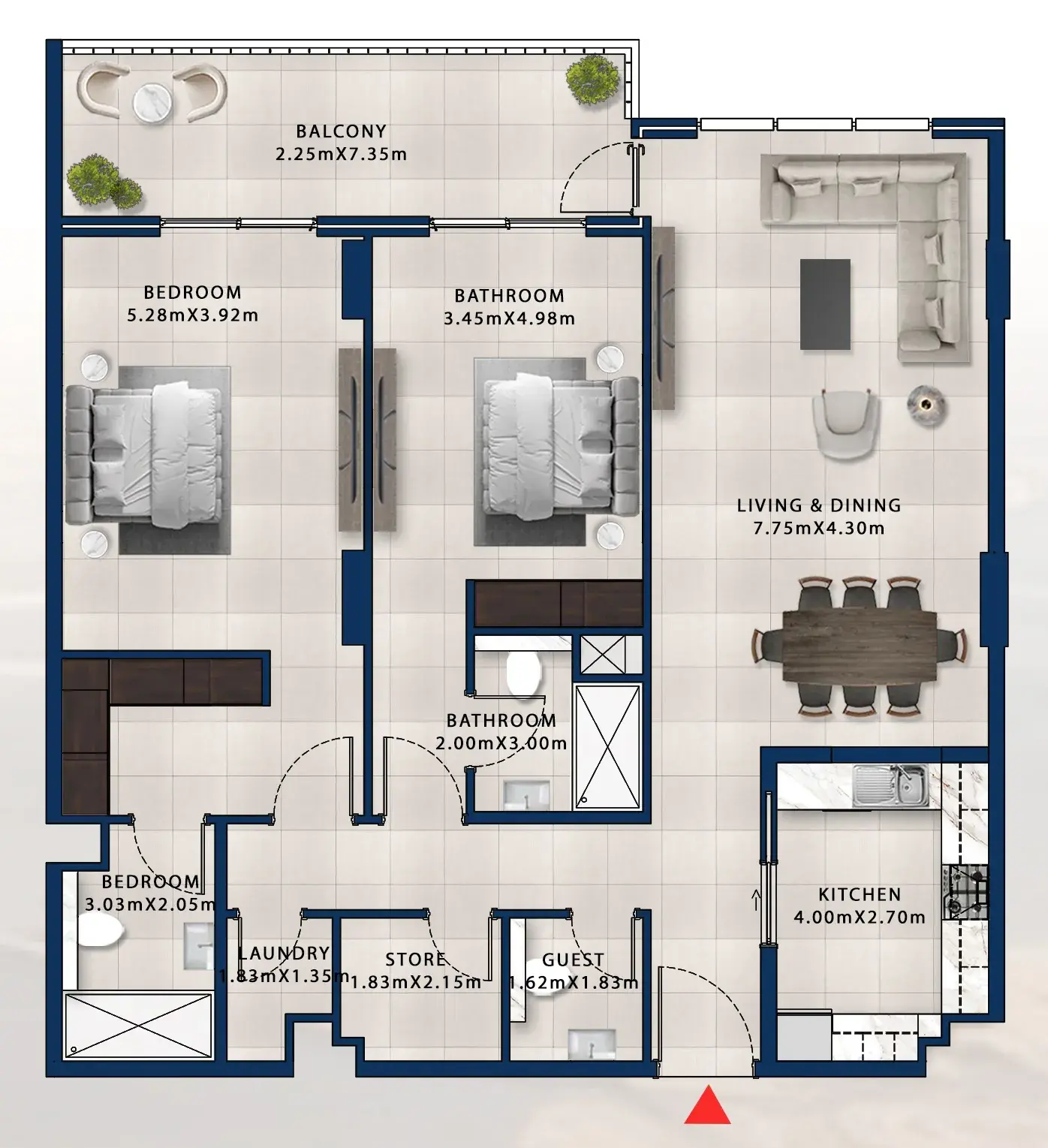 2 Bedrooms apartments - Asayel Apartments at MJL