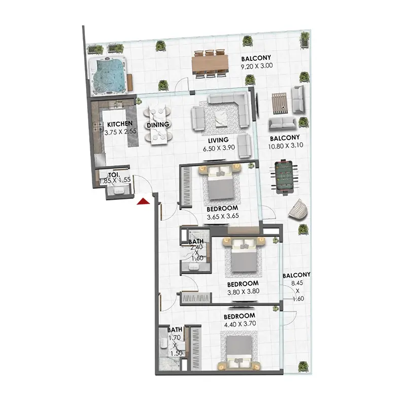 3 bedroom Apartments -  Waref Residences
