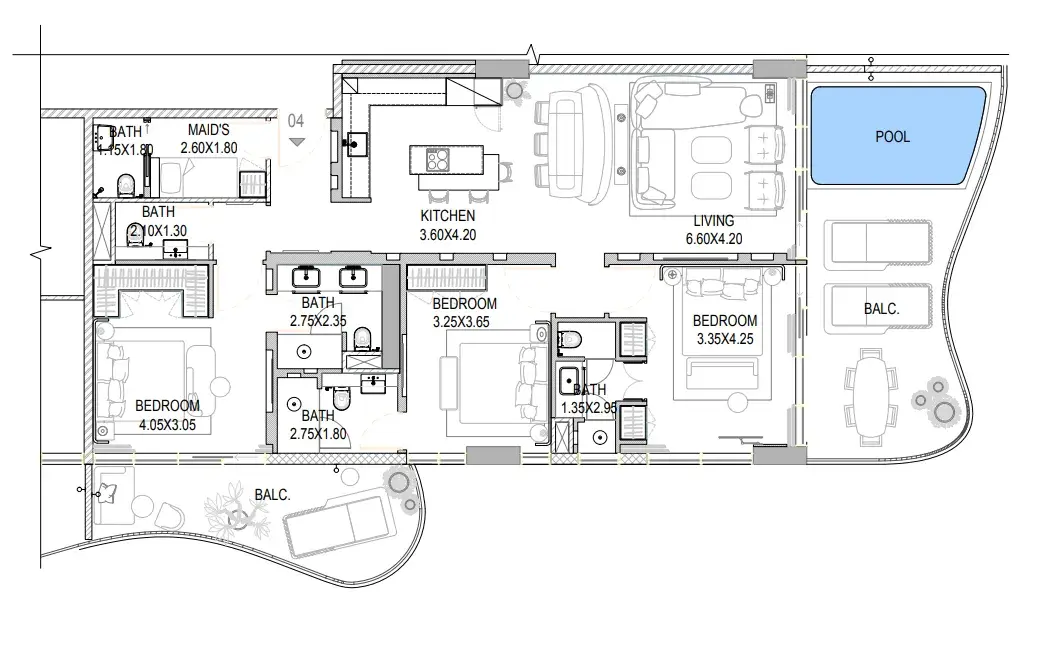 3 Bedrooms apartments - The Pier Residences