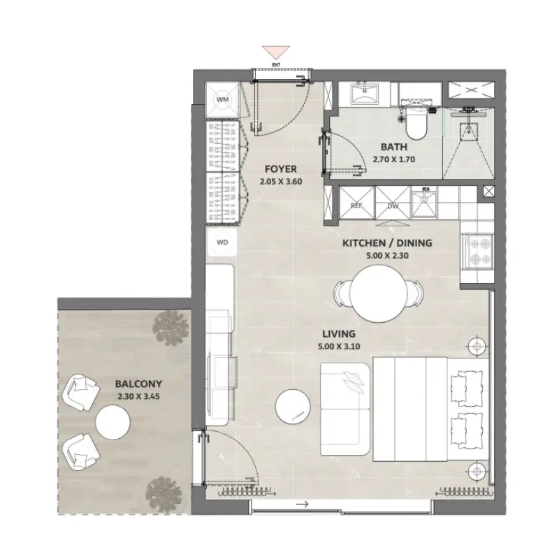 Studio floor plan