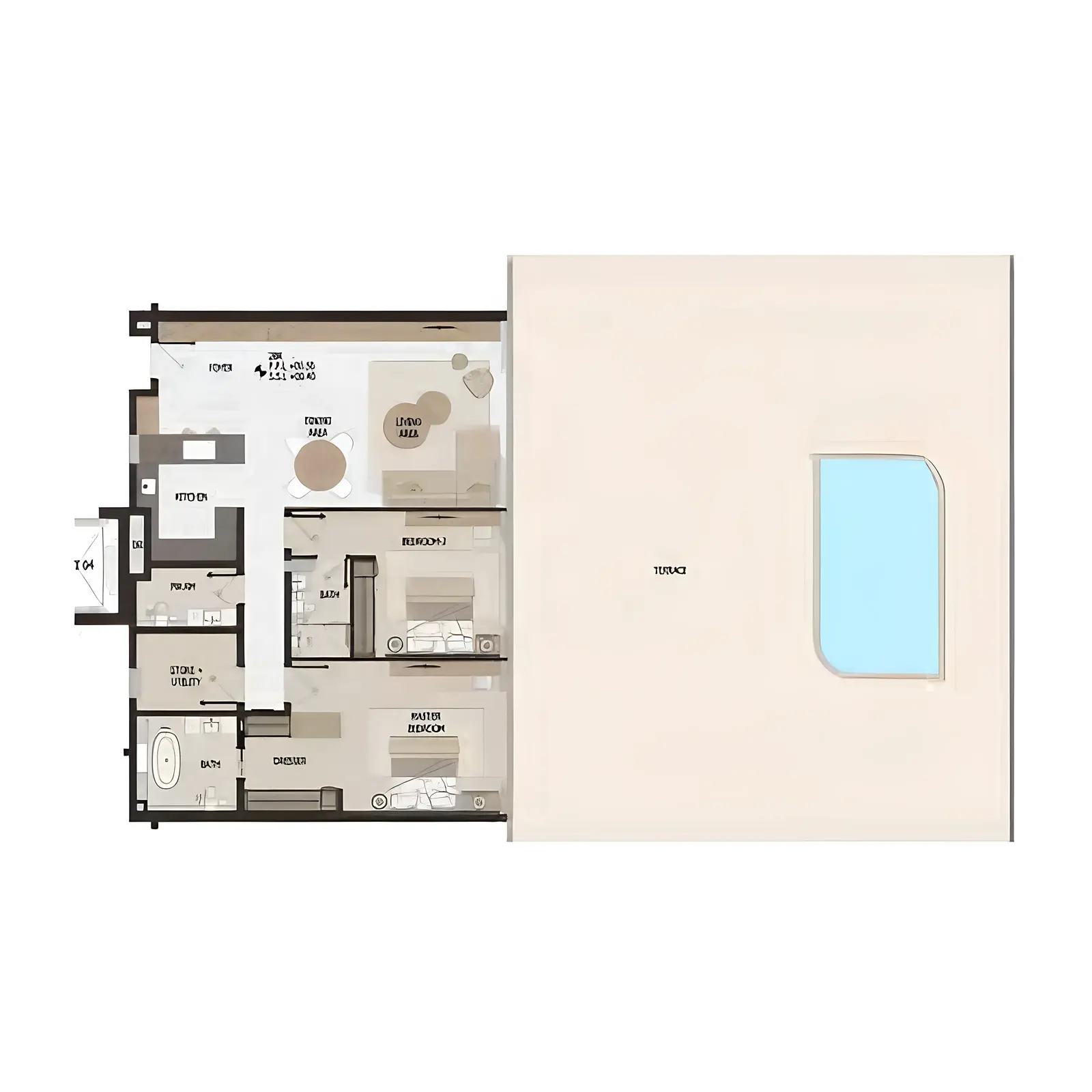 2 bedroom floor plan