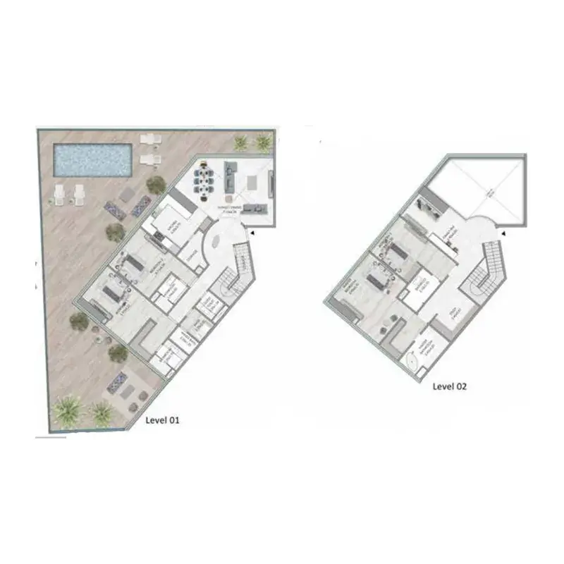 4 Bedrooms townhouse - Habtoor Grand Residences