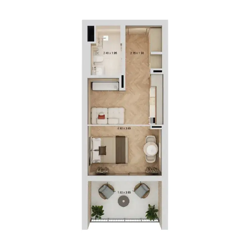 Studio apartments - Arisha Terraces