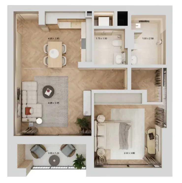 1 Bedroom apartments - Arisha Terraces