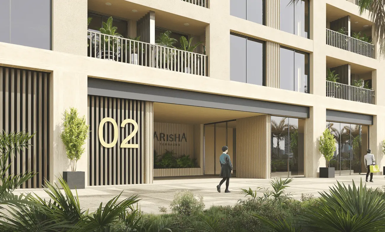 Arisha Terraces in Dubai Studio City by Qube Development - Exterior Image 3