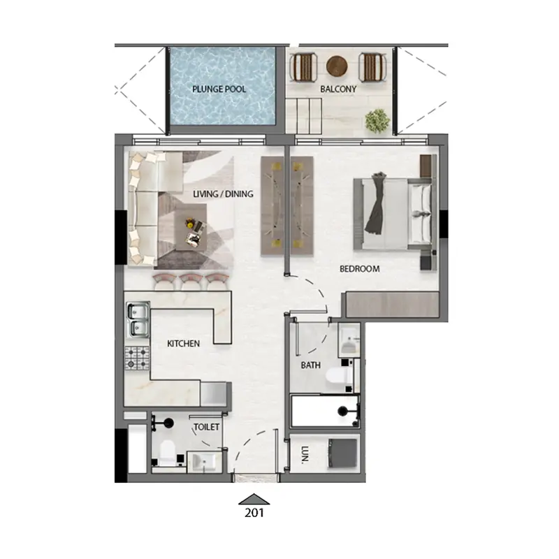 1 bedroom Apartments -  Avana Residences