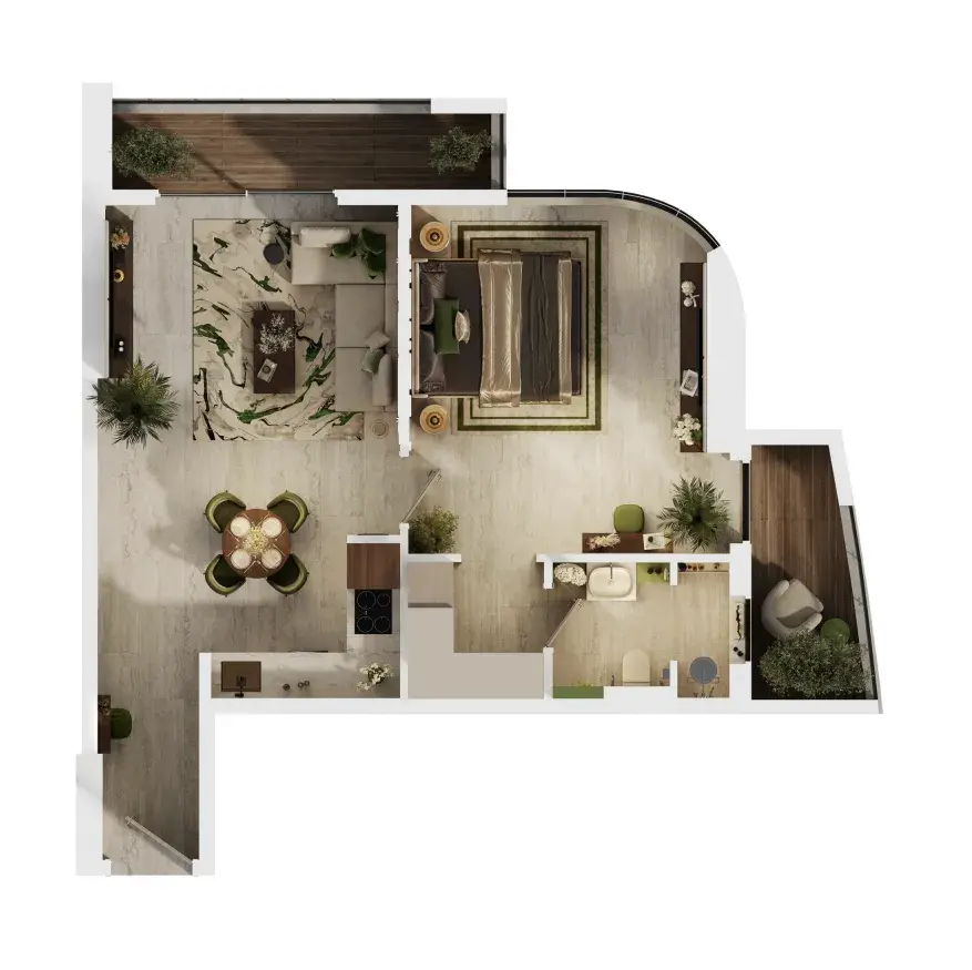1 Bedroom apartments - MAG 777