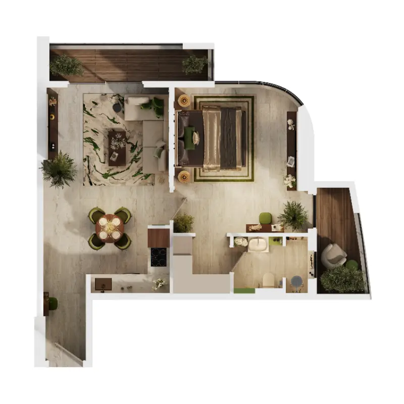 1 bedroom