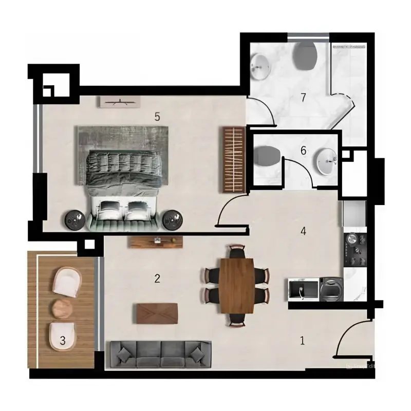 1 bedroom