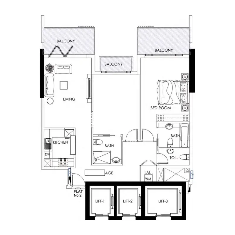 2 bedroom