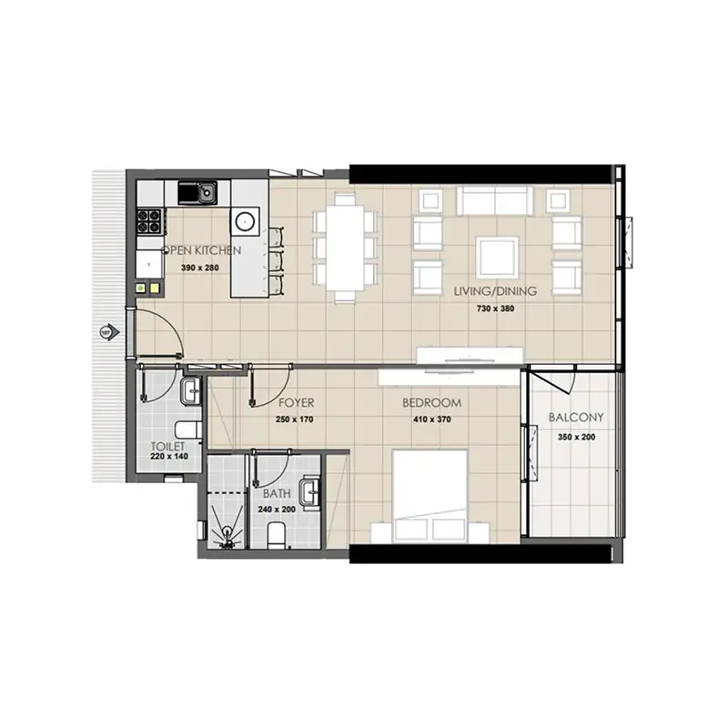 1 Bedroom apartments - Palatium Residence