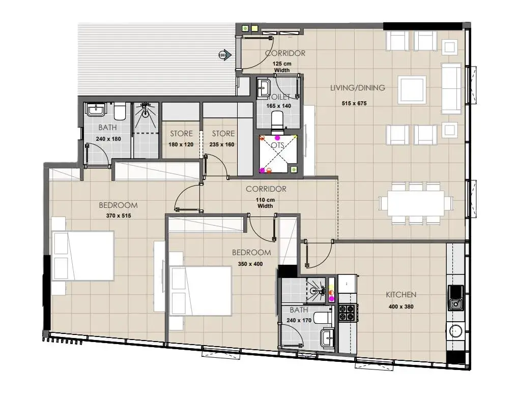 2 Bedrooms apartments - Palatium Residence