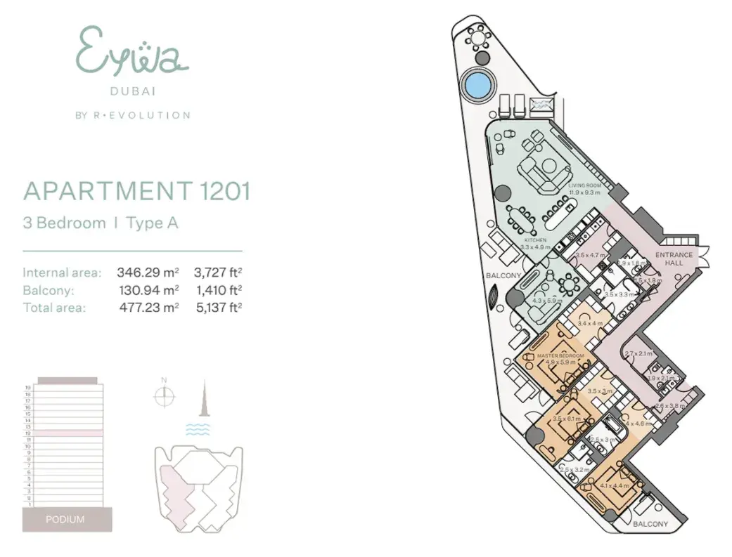 3 Bedrooms apartments - Eywa
